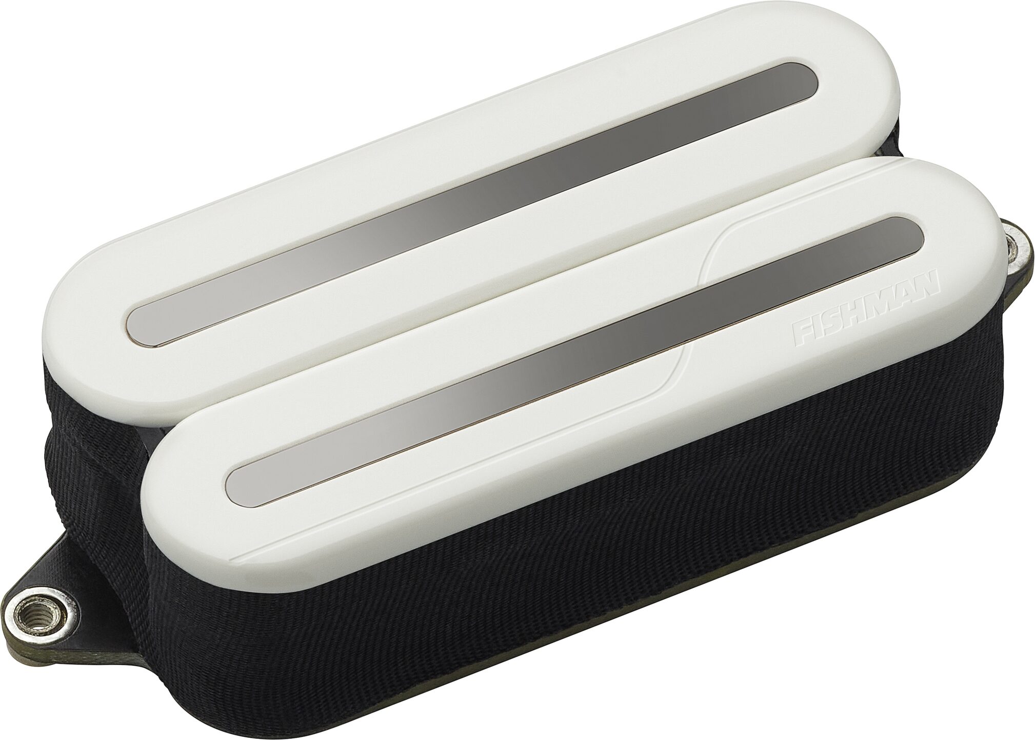 Fishman Fluence Modern Open-Core HB-6 Ceramic Humbucker Electric Guitar Pickup, White with Black Nickel Blades, Action Position Back