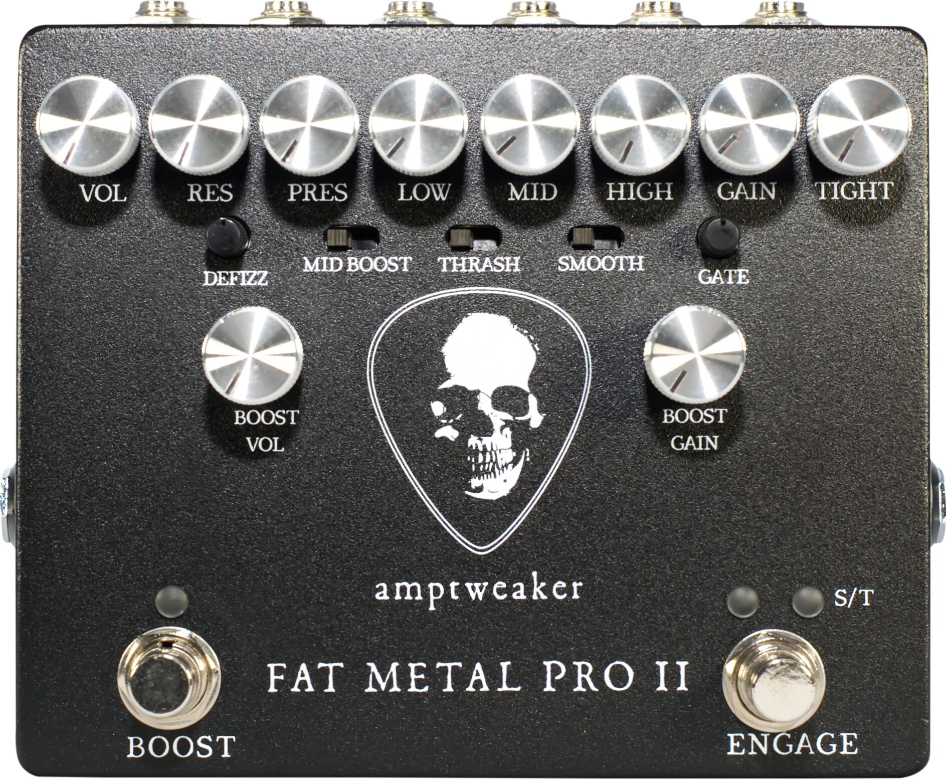 Amptweaker Fat Metal Pro II High Gain Distortion Pedal, Action Position Back