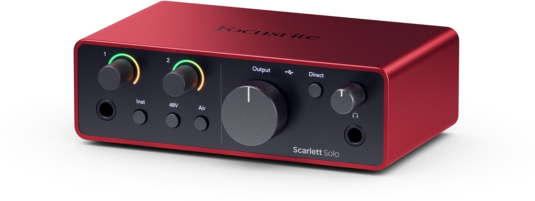 Focusrite Scarlett Solo Gen 4 USB Audio Interface, New, Action Position Back