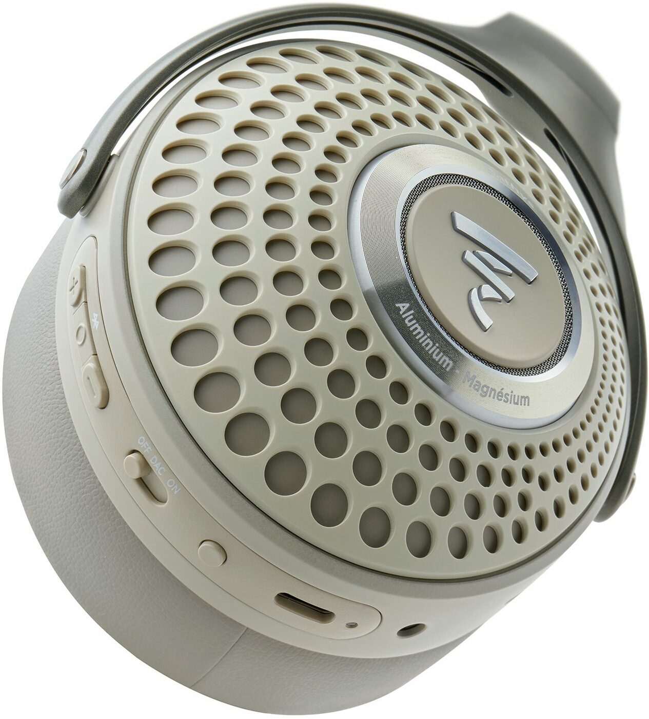 Focal Bathys Wireless Noise-Cancelling Headphones, Dune, Action Position Back