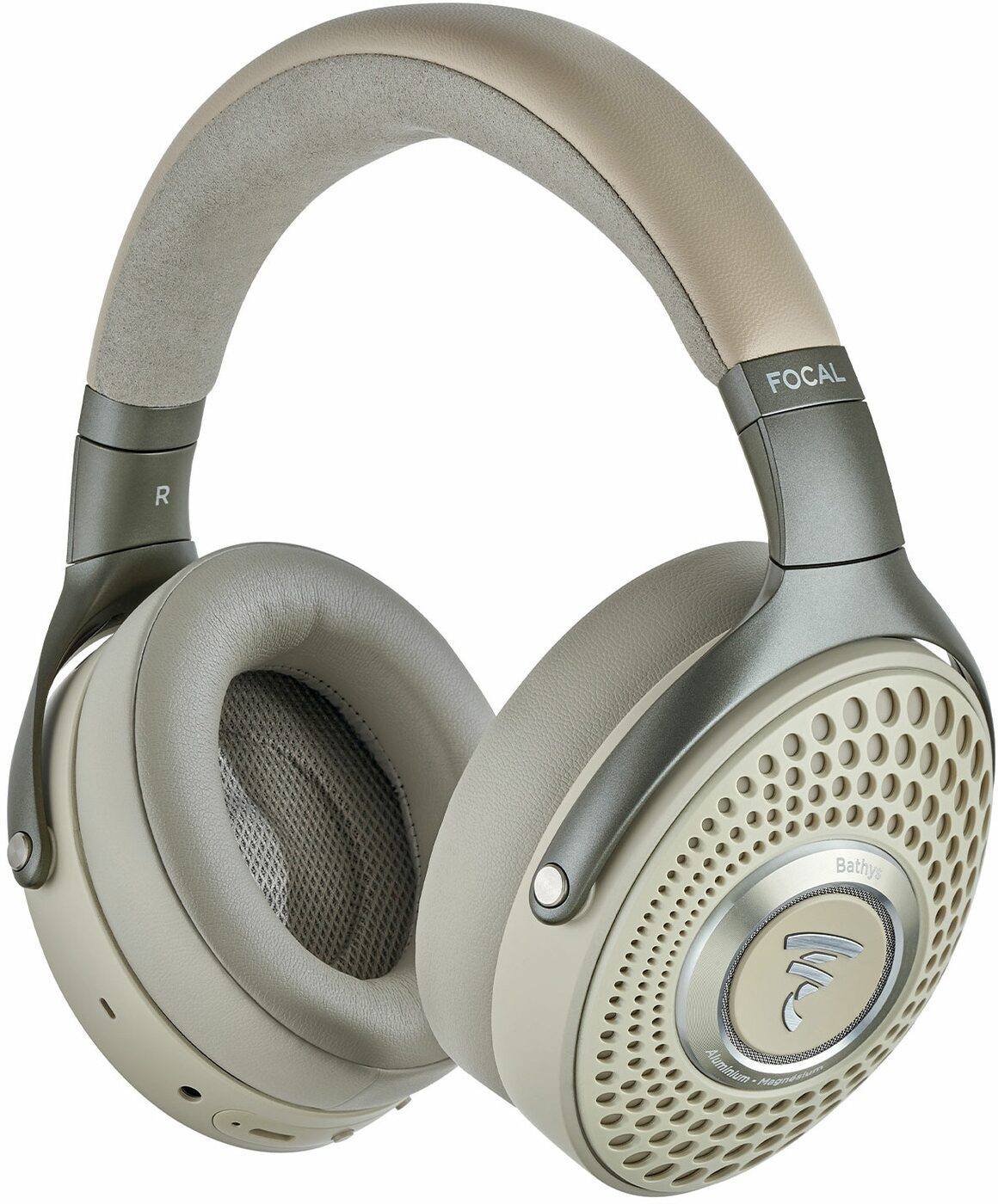 Focal Bathys Wireless Noise-Cancelling Headphones, Dune, Action Position Back