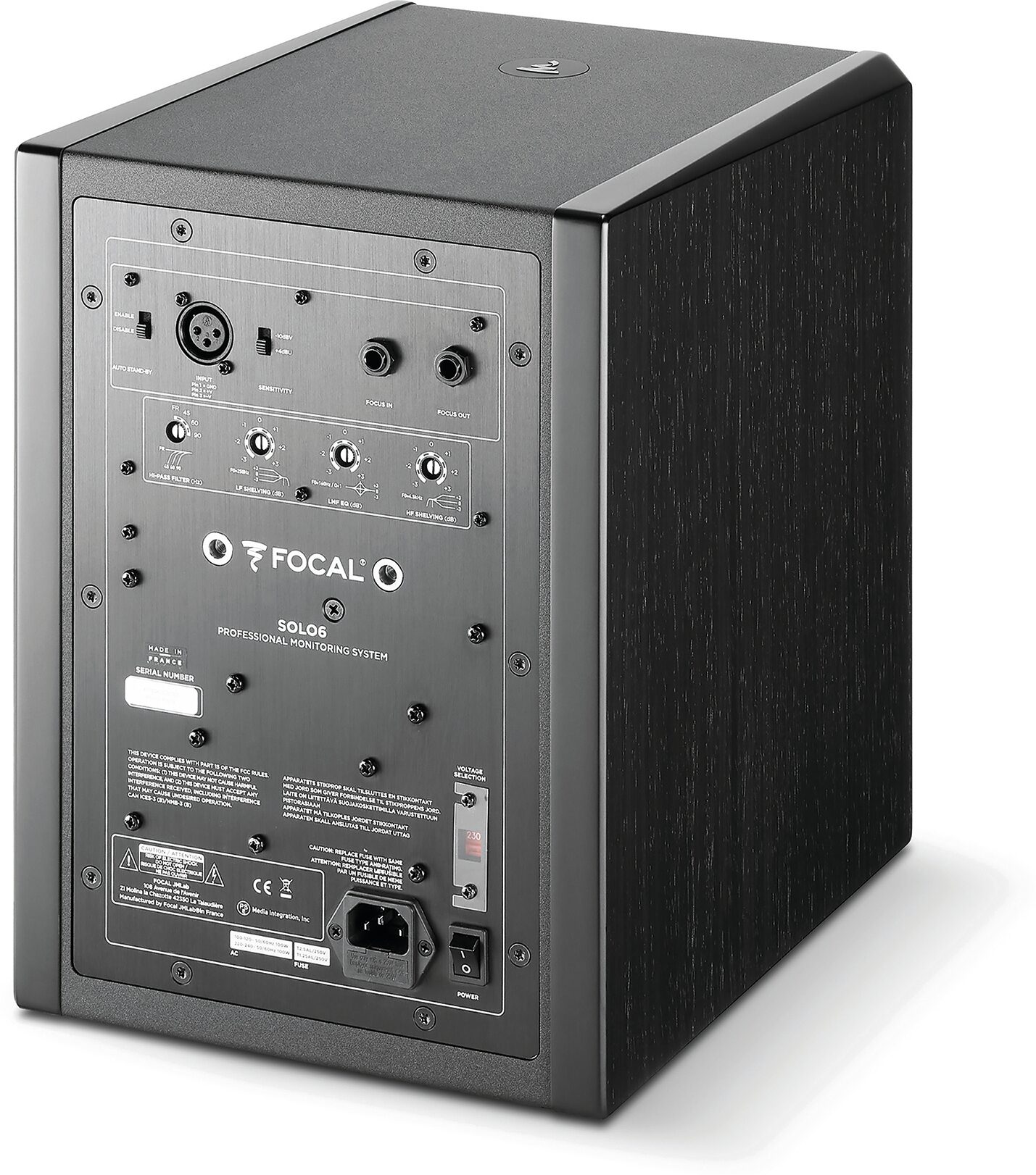 Focal Solo6 Powered Studio Monitor, Black, Action Position Back