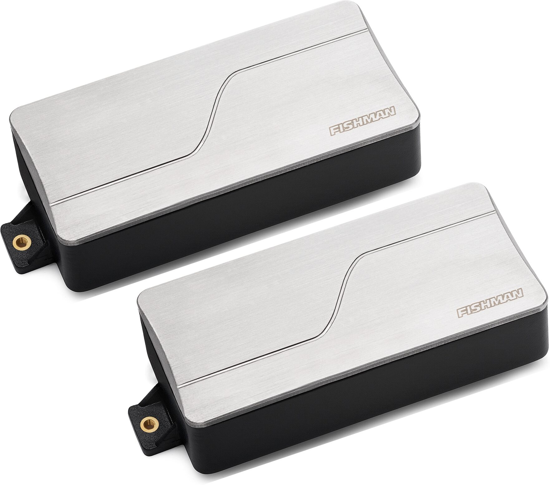 Fishman Fluence Modern HB-7 3-Voice Humbucker 7-String Electric Guitar Pickup Set, Brushed Stainless, Action Position Back