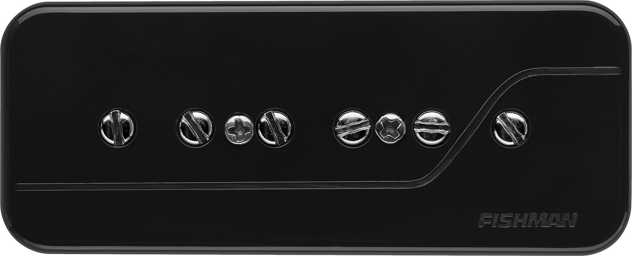 Fishman Fluence P90 Classic Electric Guitar Pickup Set, Black, Action Position Back