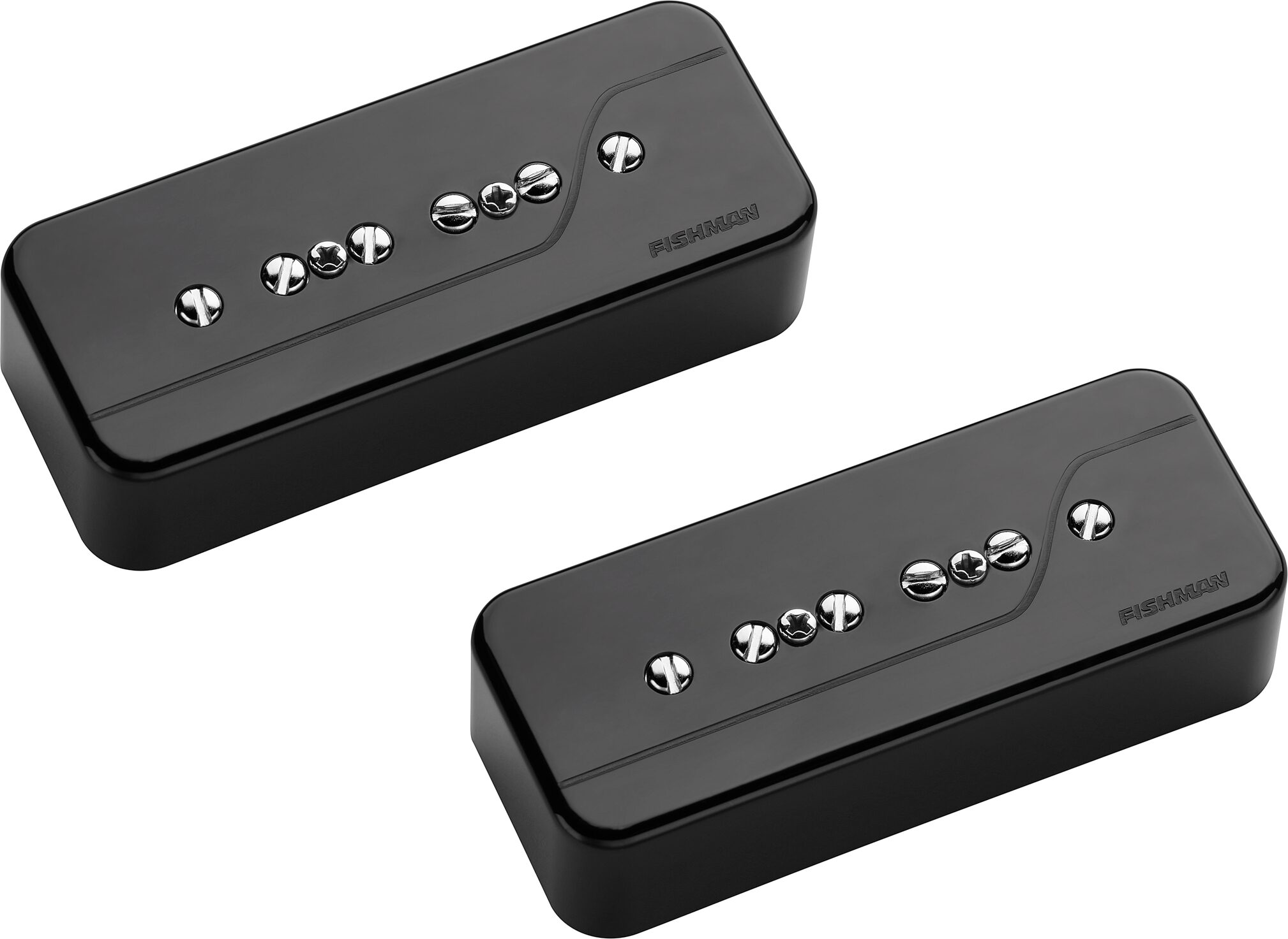 Fishman Fluence P90 Classic Electric Guitar Pickup Set, Black, Action Position Back