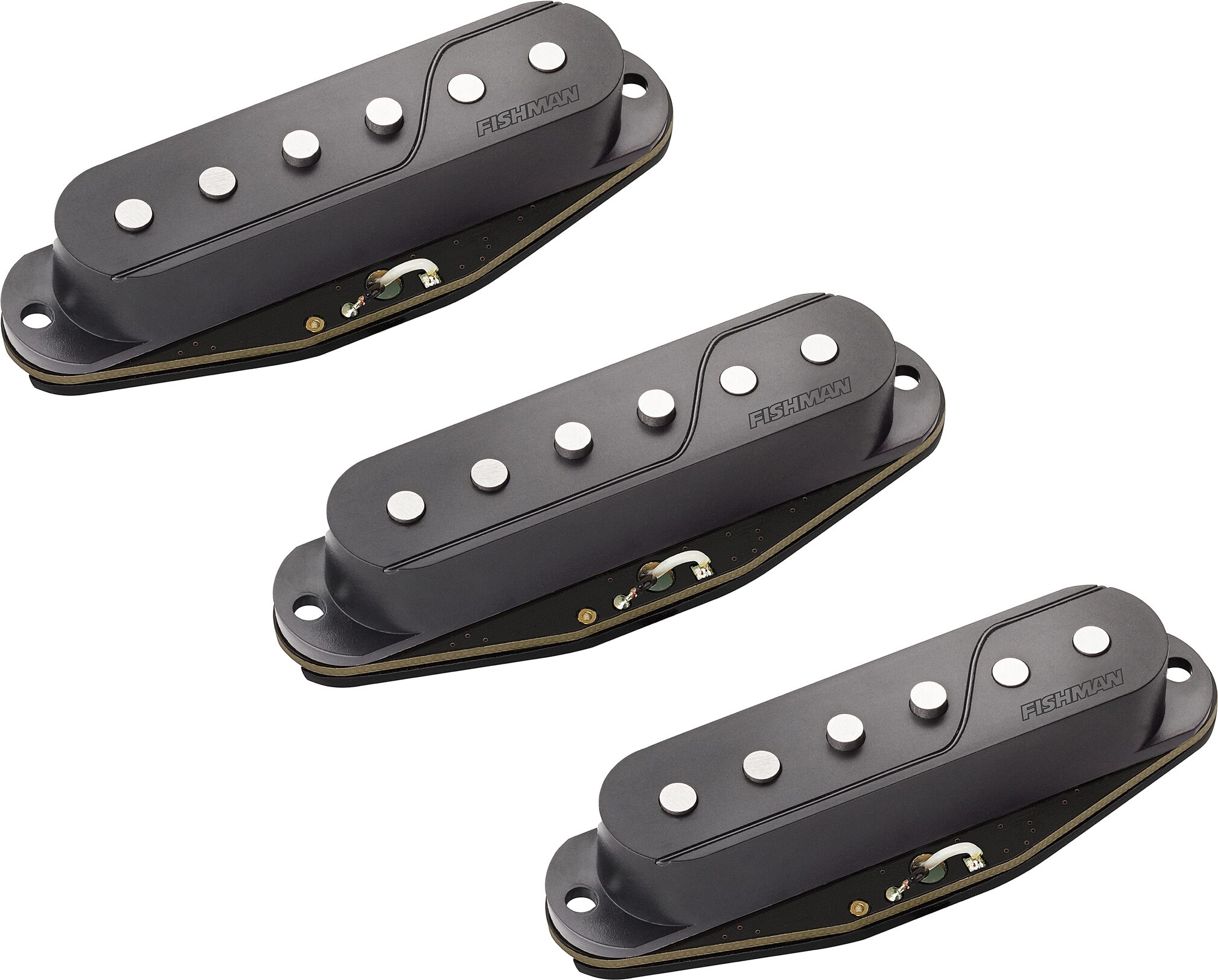 Fishman Fluence Greg Koch Stratocaster Pickup Set, Black, Action Position Back
