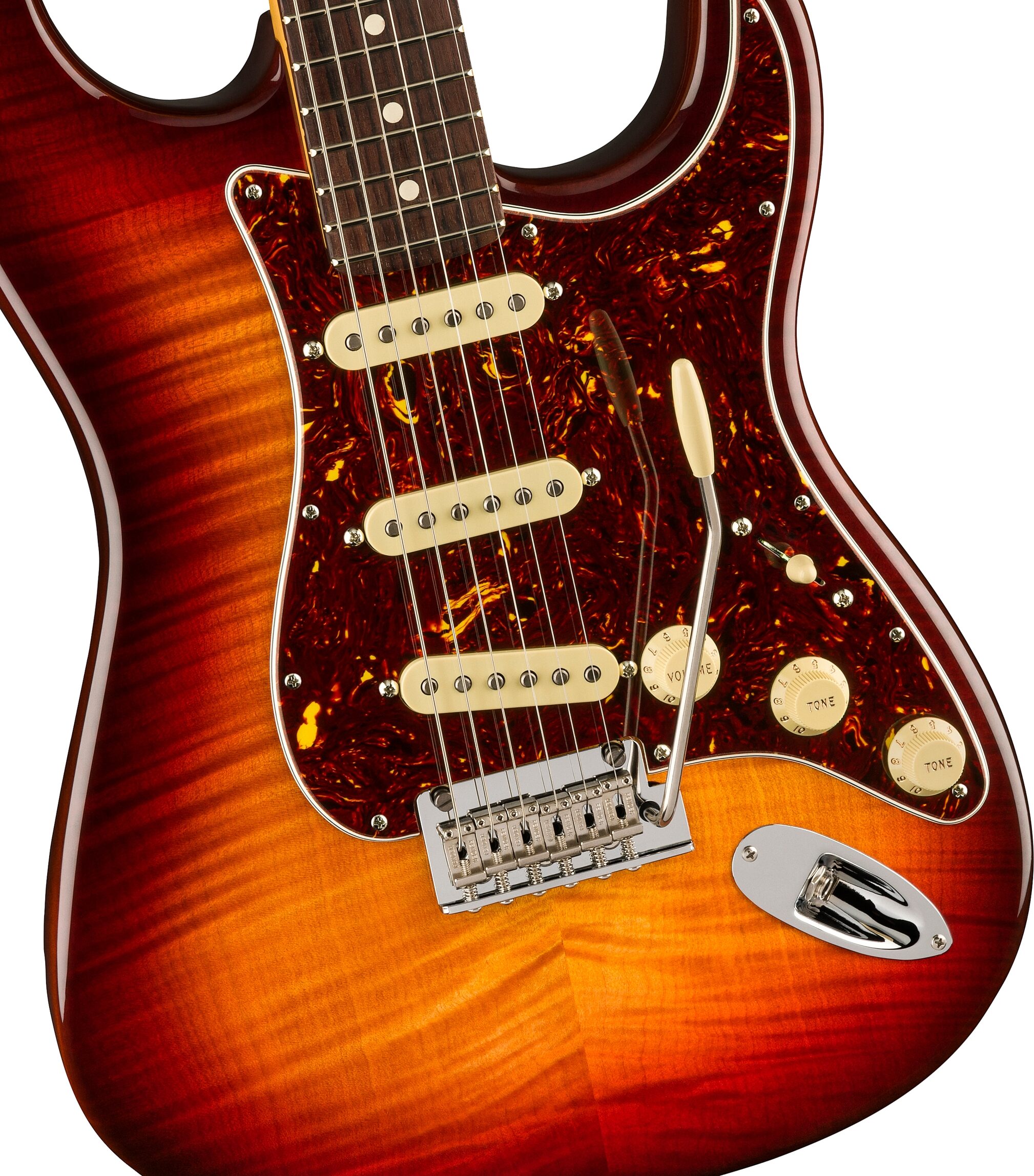Fender 70th Anniversary American Pro II Stratocaster Electric Guitar, Rosewood Fingerboard (with Case), Action Position Back