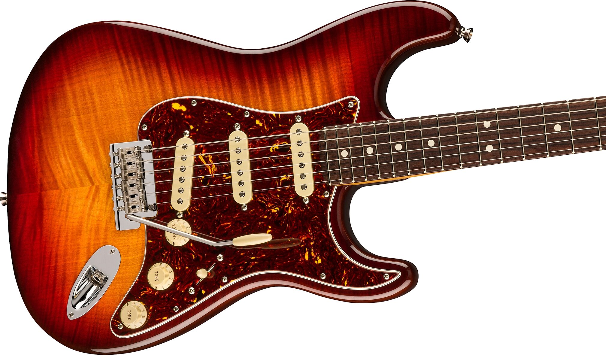 Fender 70th Anniversary American Pro II Stratocaster Electric Guitar, Rosewood Fingerboard (with Case), Action Position Back