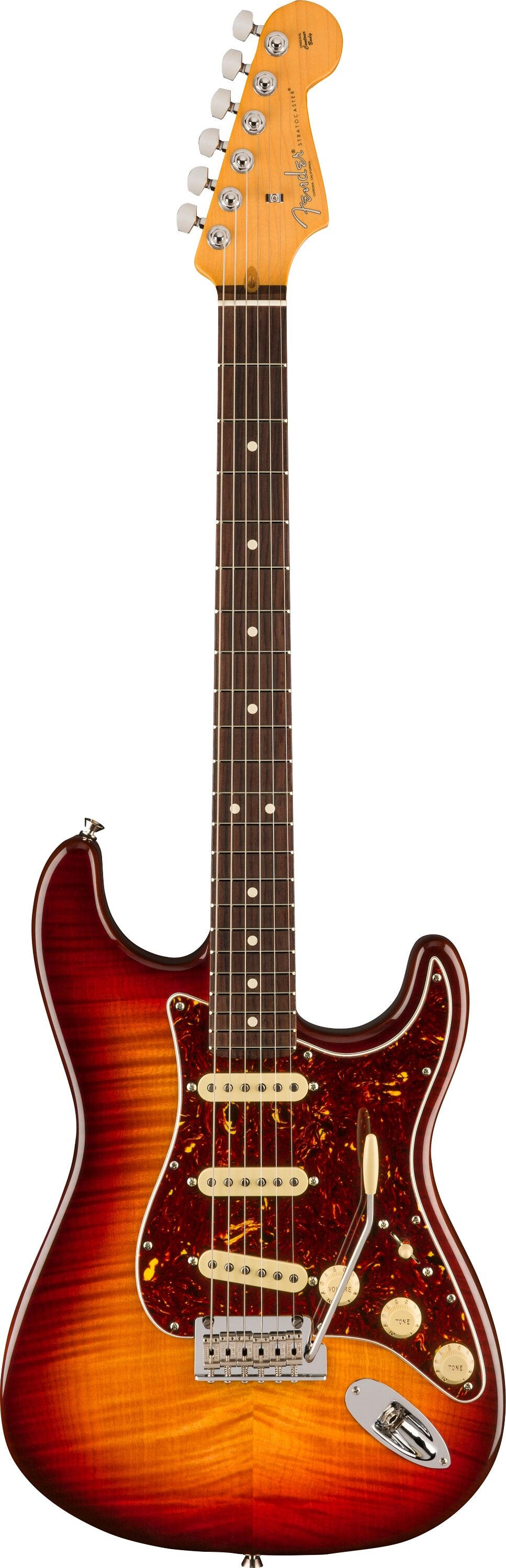 Fender 70th Anniversary American Pro II Stratocaster Electric Guitar, Rosewood Fingerboard (with Case), Action Position Back