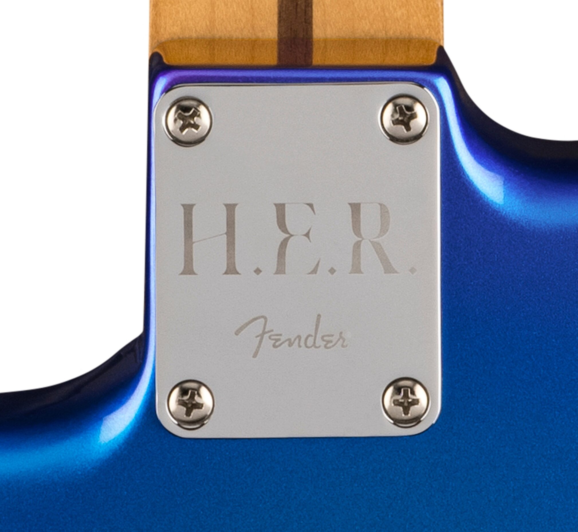 Fender H.E.R. Stratocaster Electric Guitar (with Gig Bag), Action Position Back