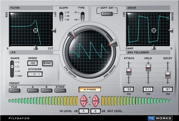 TC Electronic Native Bundle VST Plug-Ins (Macintosh and Windows), Filtrator