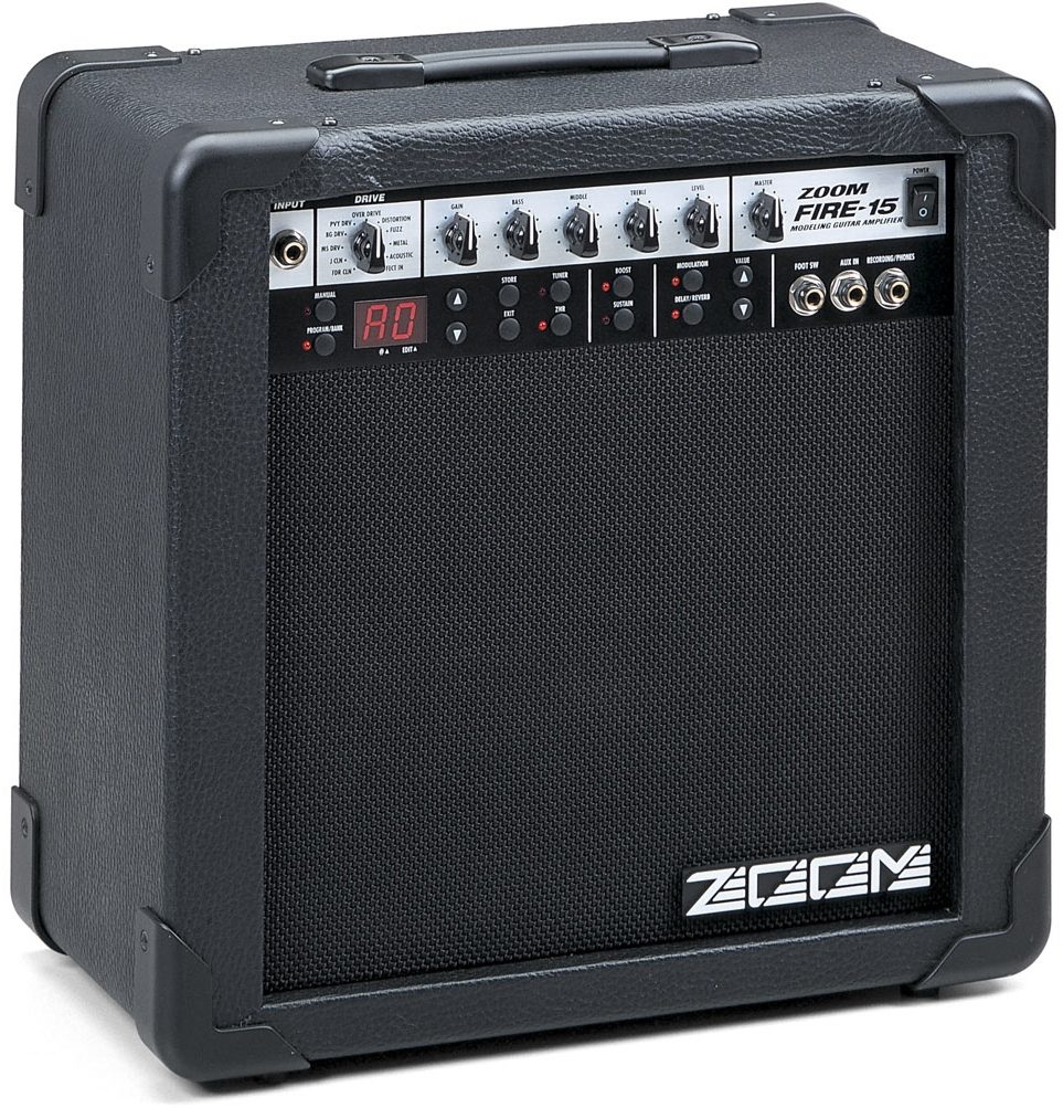 Zoom FIRE15 Combo Guitar Amplifer with Effects (15 Watts), Main