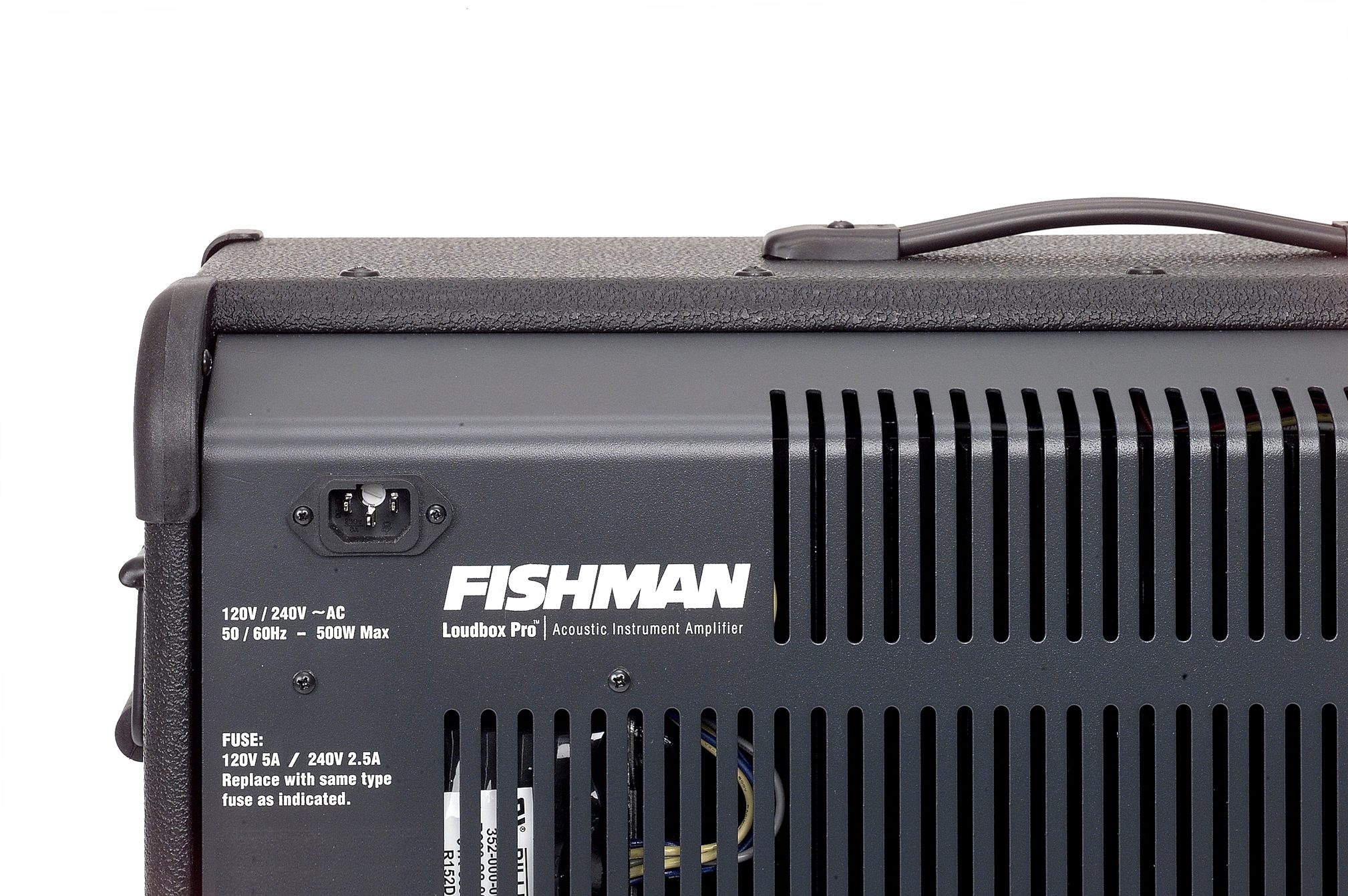 Fishman Loudbox Pro Acoustic Amplifier (600 Watts, 1x12 in.), Rear Cover Left