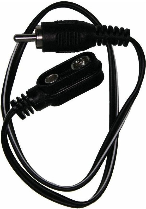 CIOKS Type 6 30 cm DC Power RCA to 9V Battery Clip, New, Action Position Back