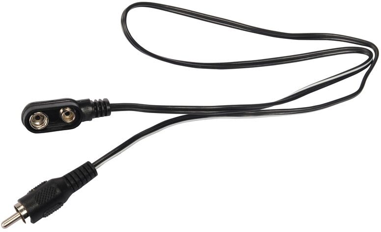 Cioks Type 6 50cm DC Power RCA to 9V Battery Clip, New, Action Position Back