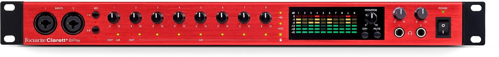 Focusrite Clarett Plus 8Pre USB Audio Interface | zZounds