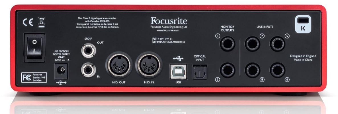 Focusrite Scarlett 18i8 2nd Gen USB Audio Interface | zZounds