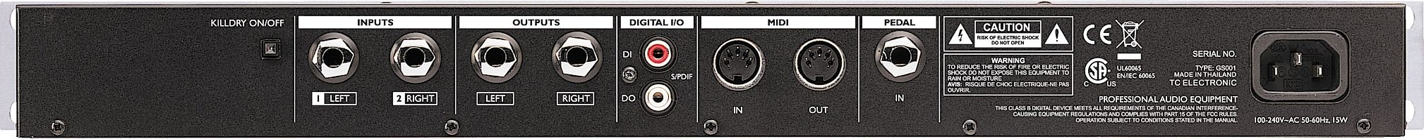 TC Electronic G-Sharp Guitar Multi-Effects Processor, Rear
