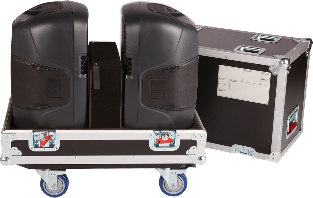 Gator Tour Style Transporter for Loudspeakers, Action Position Back