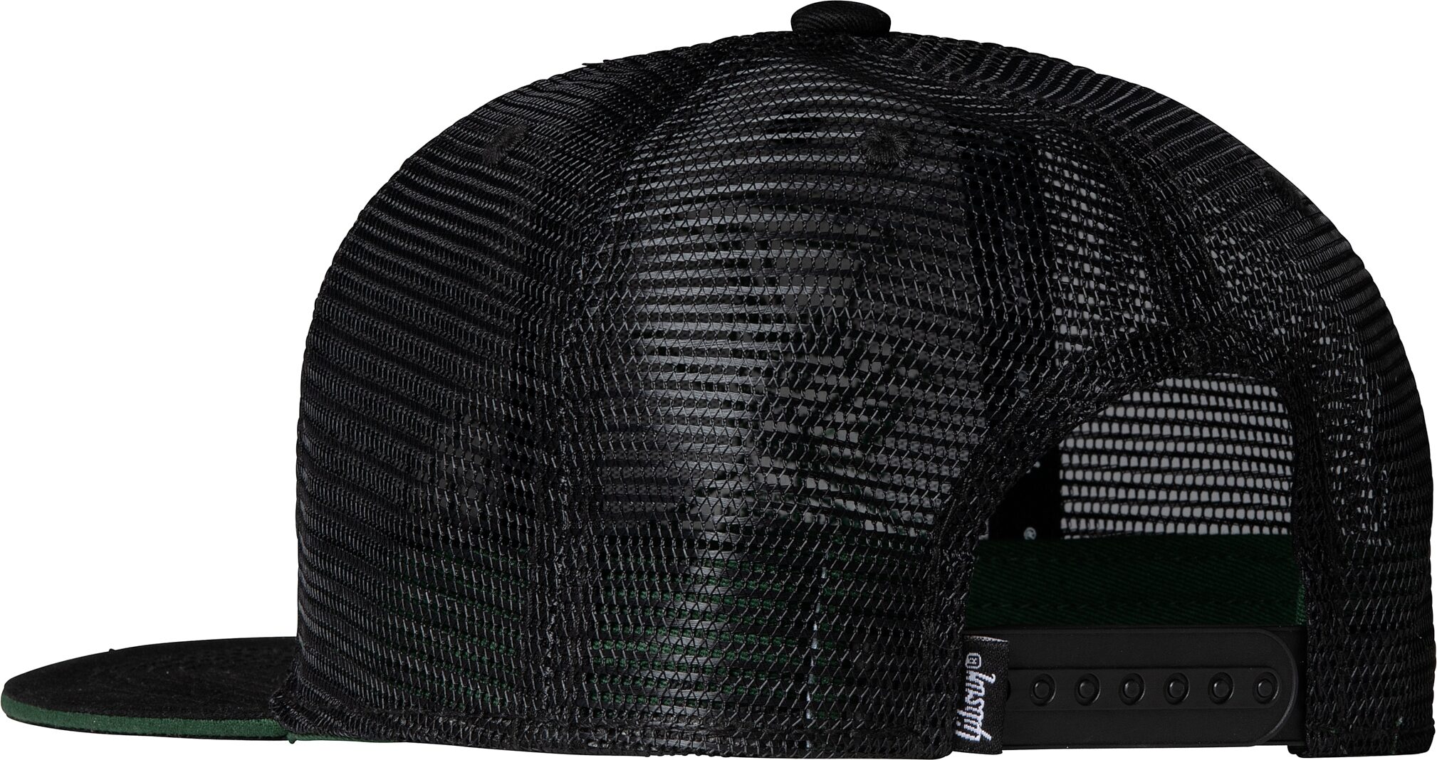 Gibson Slash Skully Hat, Green on Black, Trucker Style, Rear