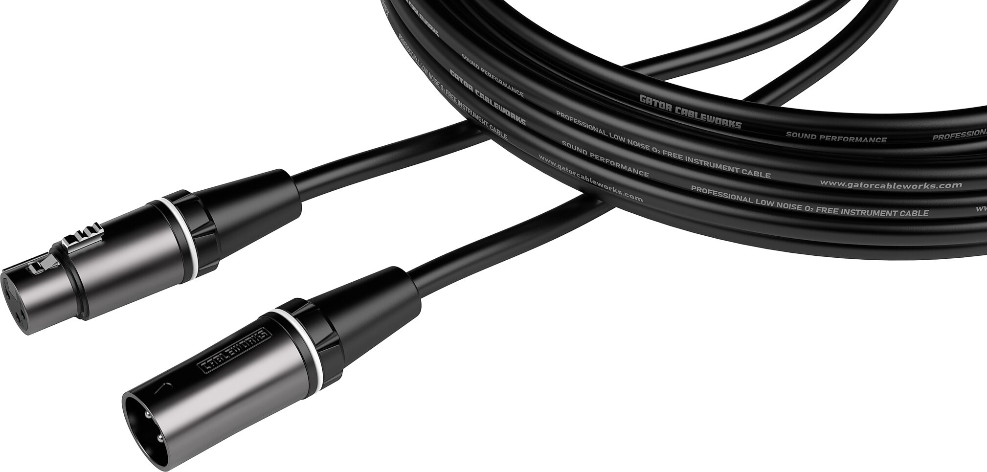 Gator Cableworks Composer XLR Cable, 100 foot, Action Position Back
