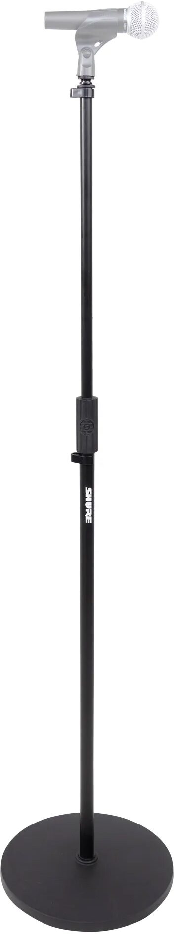 Shure by Gator Round Base Mic Stand, 10 inch base, RBMICSTAND10, Action Position Back