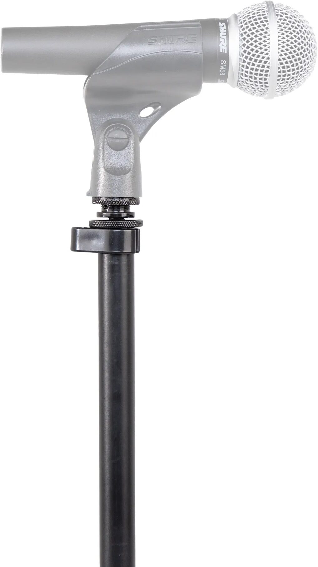 Shure by Gator Round Base Mic Stand, 10 inch base, RBMICSTAND10, Action Position Back