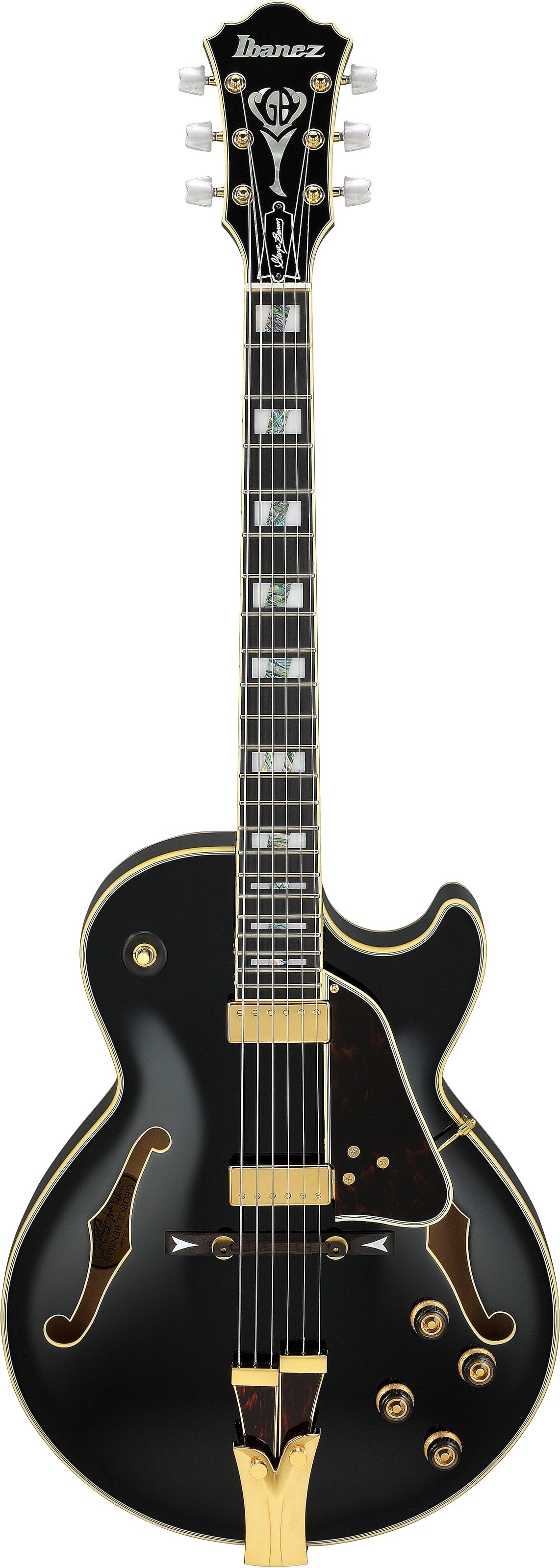 Ibanez GB10 George Bensen Electric Guitar, Black, Open Box (Good), Action Position Back