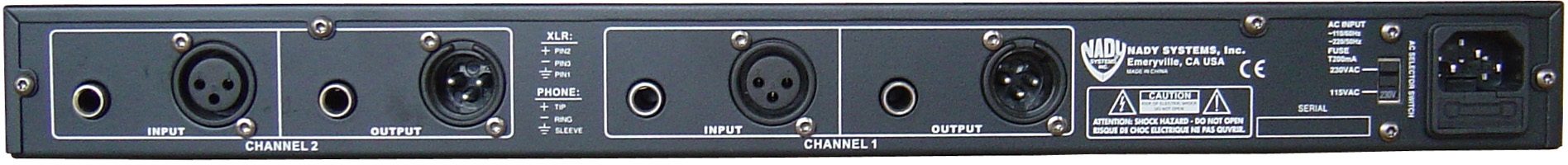 Nady GEQ215 Dual 15-Band Graphic Equalizer, Rear