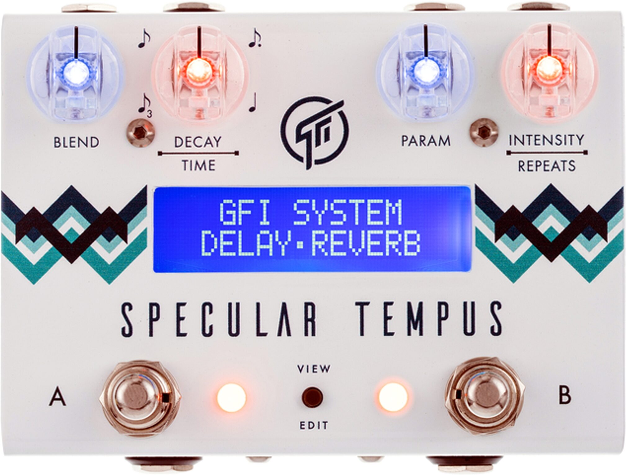 GFI Systems Specular Tempus Reverb and Delay Pedal, Action Position Back