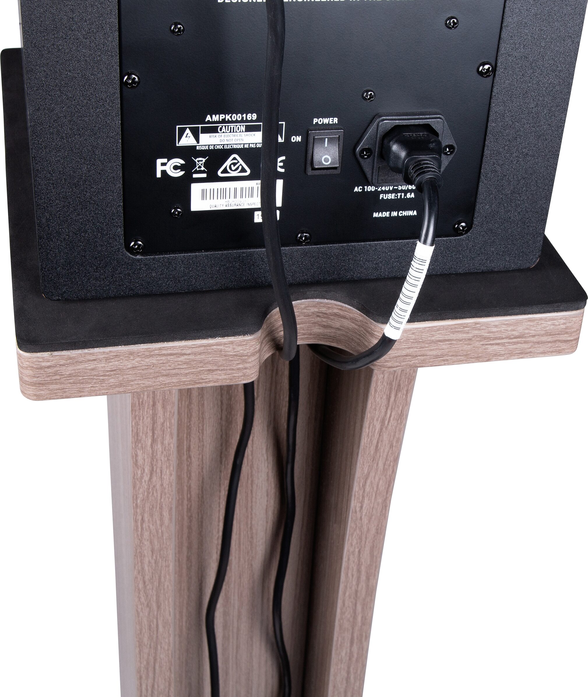 Gator Elite Series Studio Monitor Stand, Gray, 2-Pack, Rear Detail