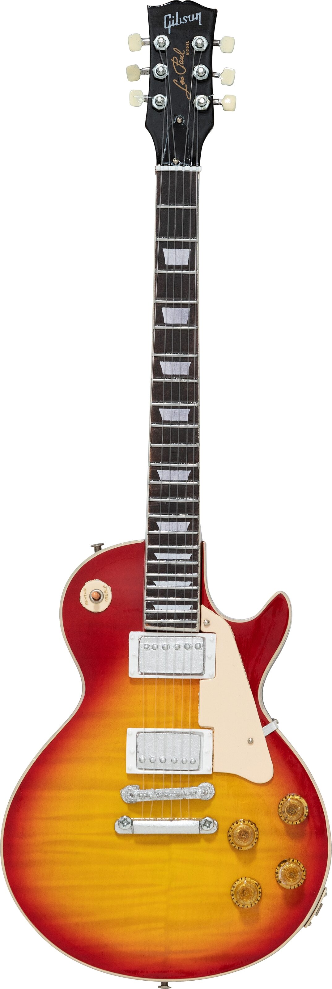 Gibson Axe Heaven Mini Replica Guitars, Les Paul Standard Cherry Sunburst, Action Position Front