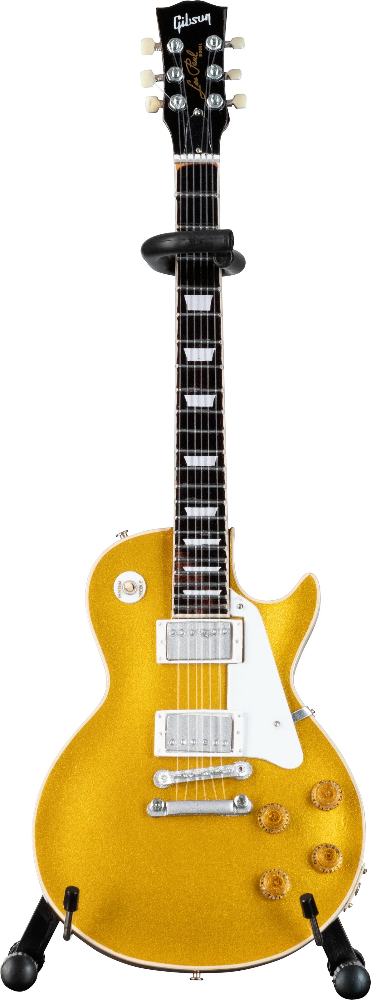Gibson Axe Heaven Mini Replica Guitars, Les Paul Gold Top, Action Position Front