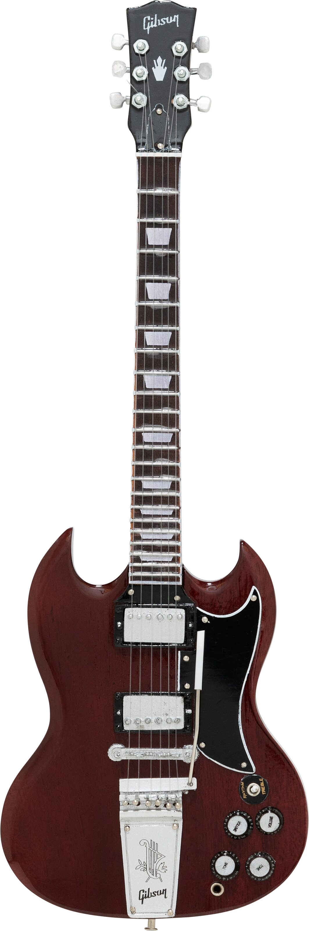 Gibson Axe Heaven Mini Replica Guitars, '64 SG Standard Cherry, Action Position Front