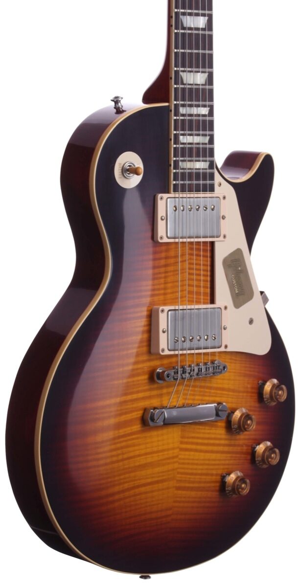 Gibson 1959 Les Paul Reissue Electric Guitar (with Case), Faded Tobacco - Body Side Closeup