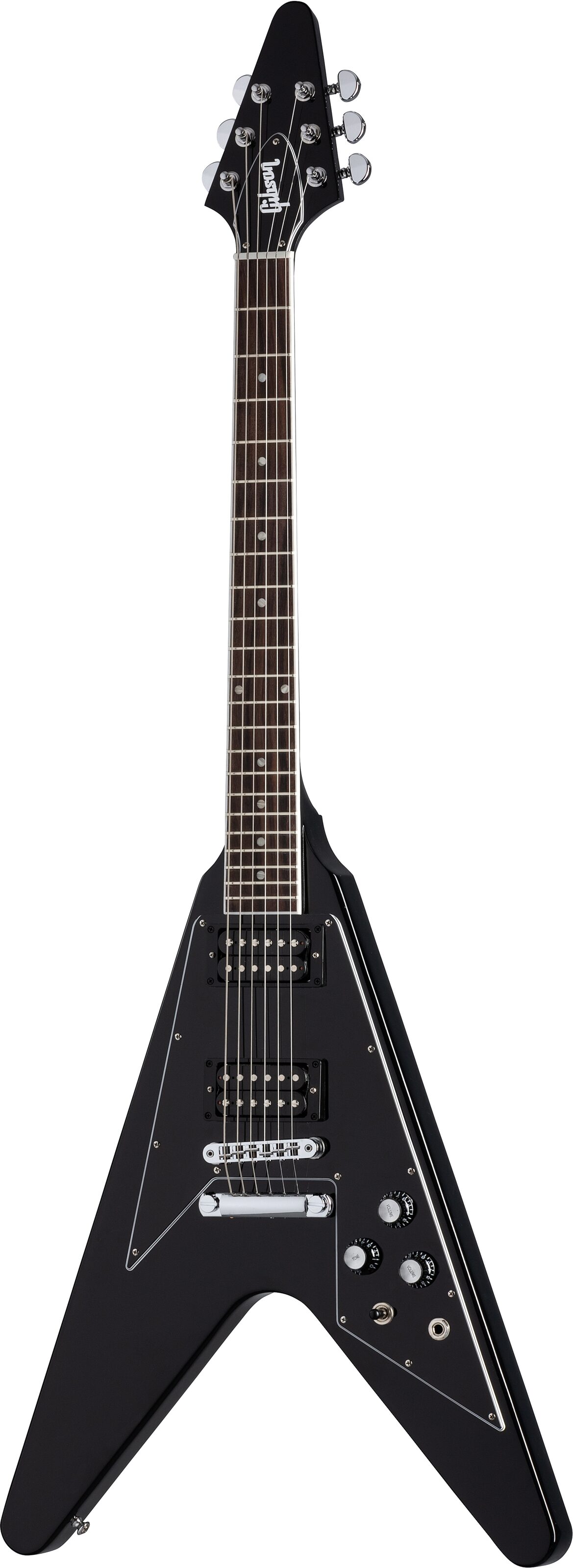 Gibson Limited Edition '70s Flying V Electric Guitar (with Case), Ebony, Open Box (Very Good), Action Position Back