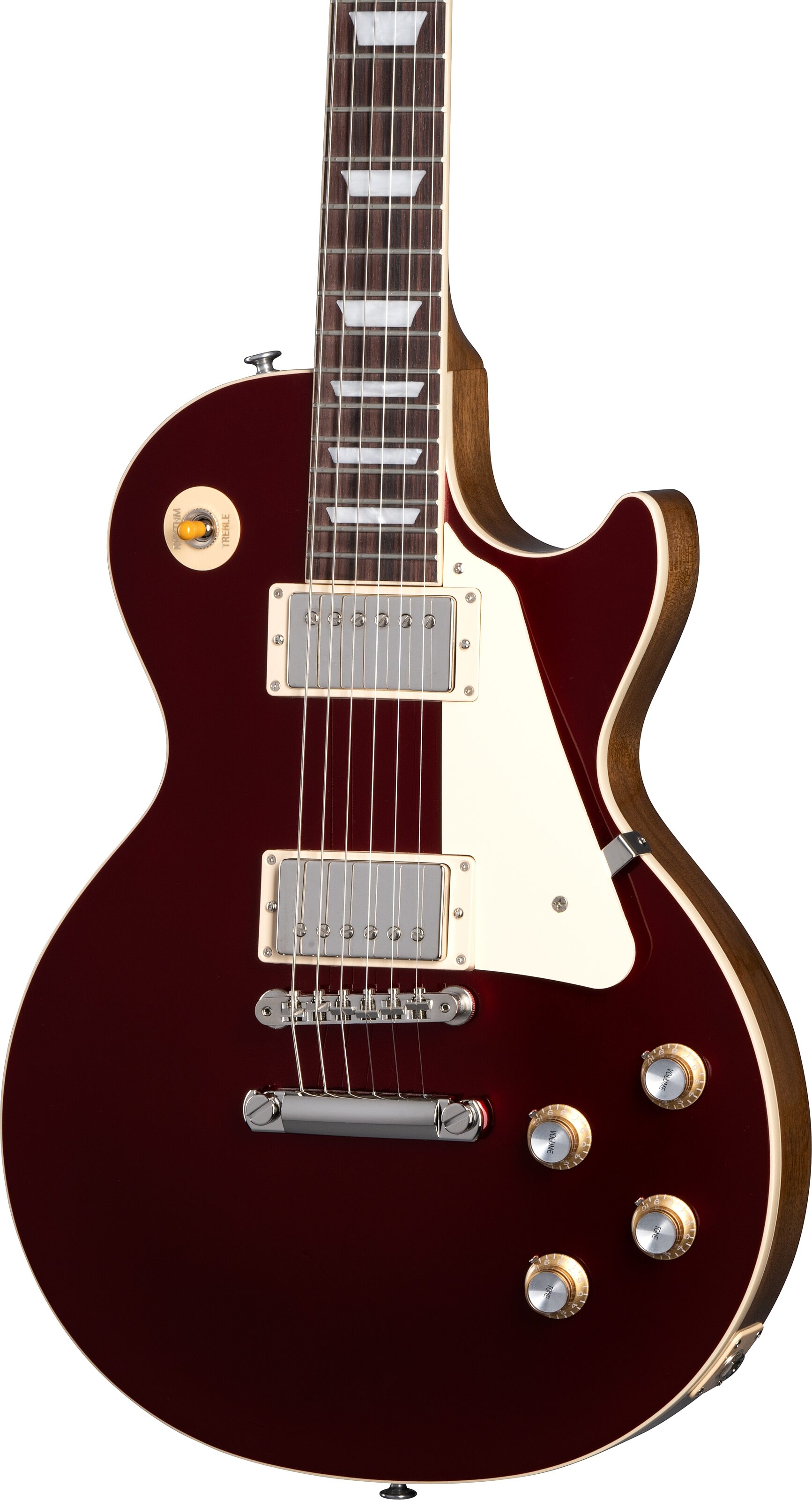 Gibson Les Paul Standard 60s Custom Color Electric Guitar, Figured Top (with Case), Spark Burgundy, Open Box (Very Good), Action Position Back