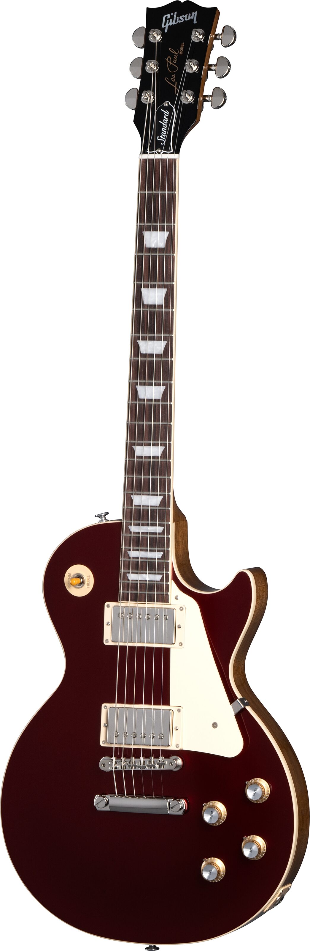 Gibson Les Paul Standard 60s Custom Color Electric Guitar, Figured Top (with Case), Spark Burgundy, Open Box (Very Good), Action Position Back
