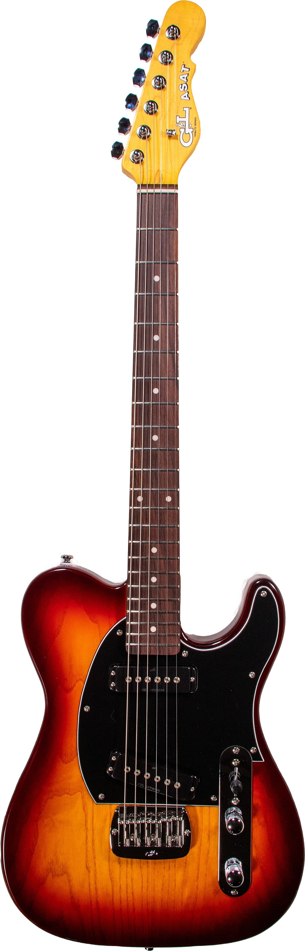 G&L Tribute ASAT Special Electric Guitar, Antique Sunburst, Action Position Back