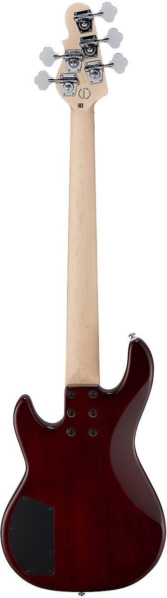 G&L Tribute L-2500 Electric Bass, 5-String, Tobacco Sunburst, Action Position Back