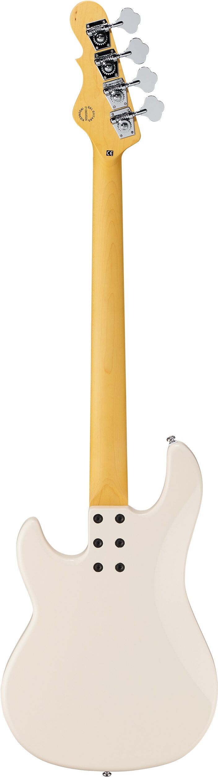 G&L Tribute LB-100 Electric Bass, Olympic White, Action Position Back