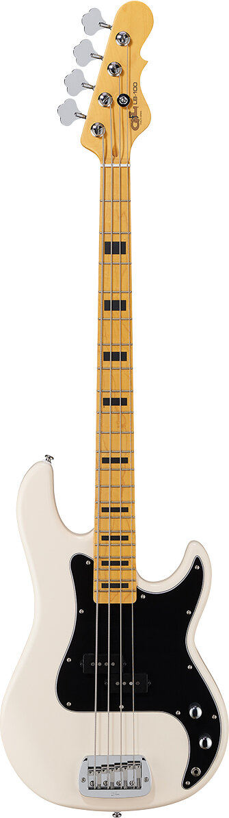 G&L Tribute LB-100 Electric Bass, Olympic White, Action Position Back