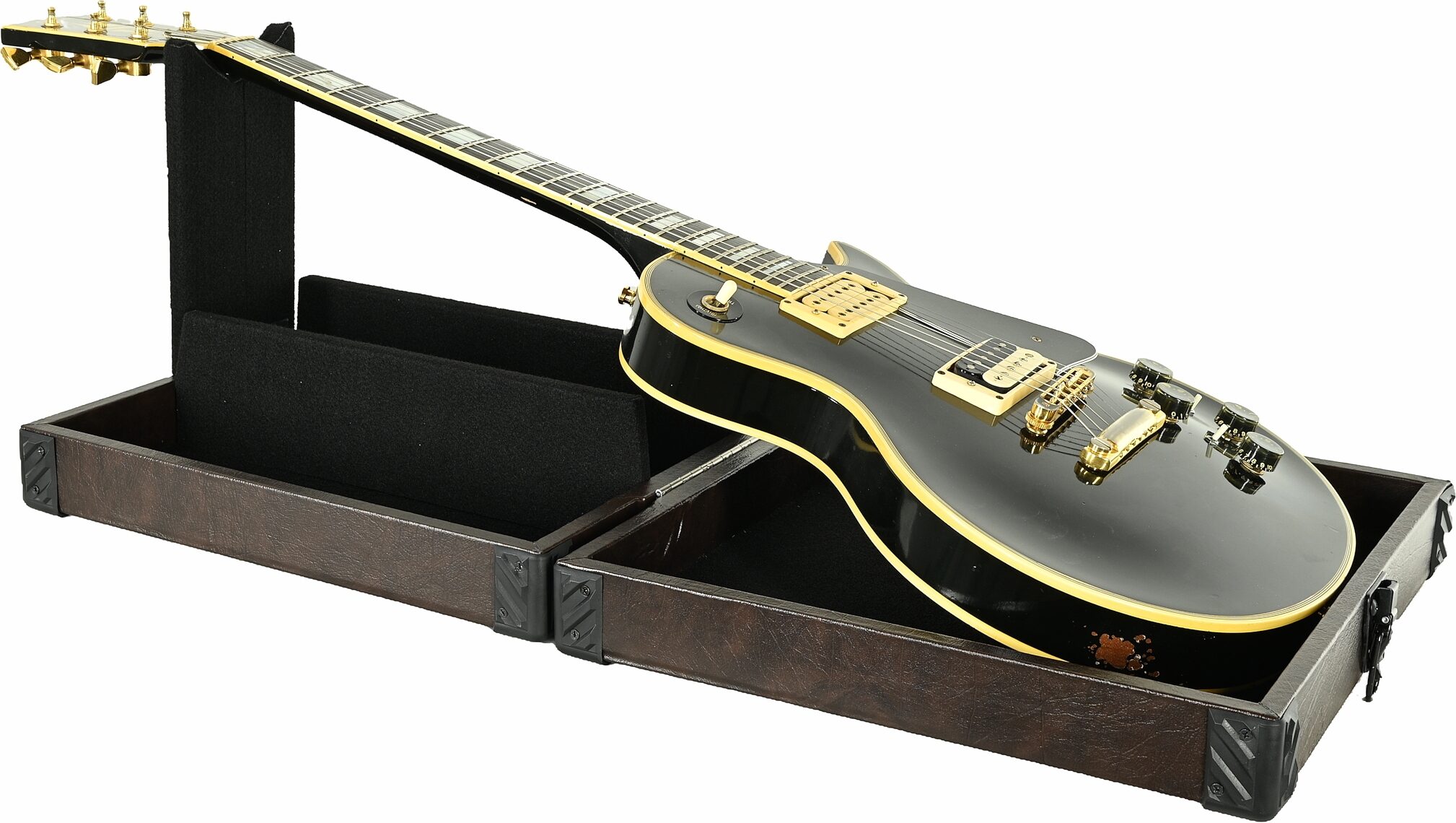 Grundorf GMT-003 Guitar Maintenance Table, Vintage Brown, Action Position Front