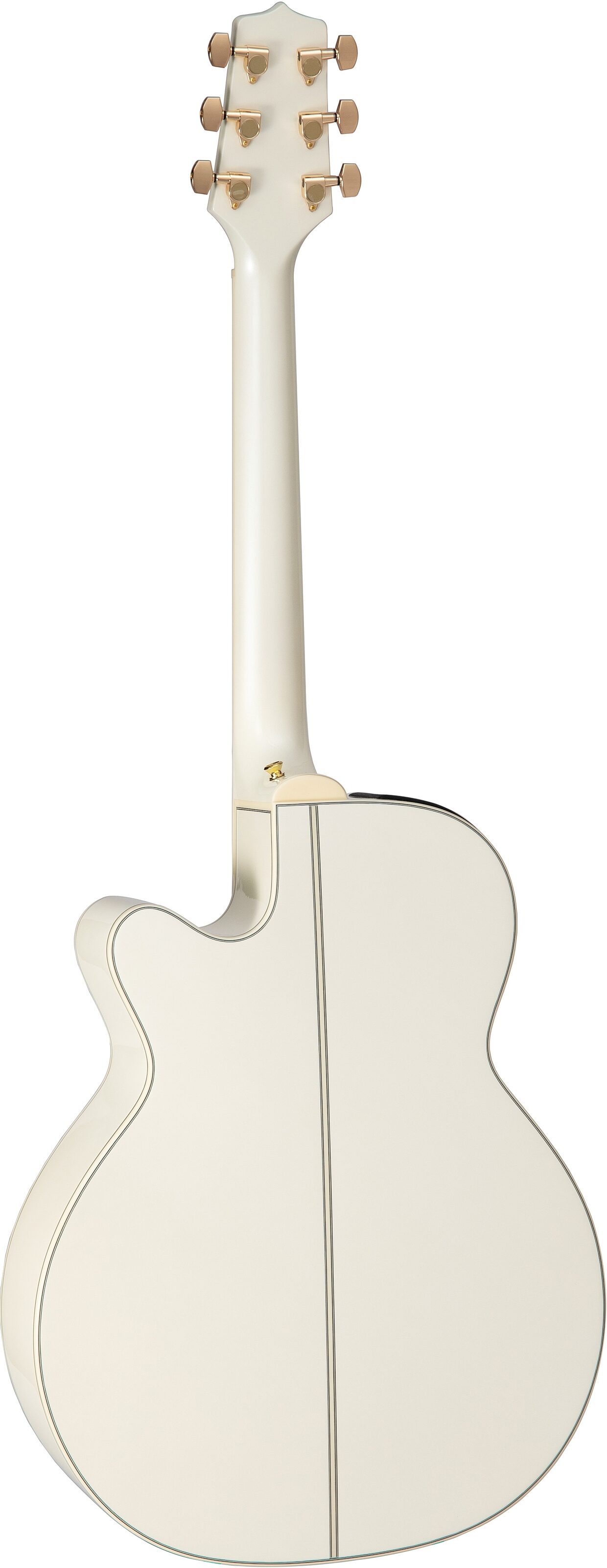 Takamine GN37CE Acoustic-Electric Guitar (with Gig Bag), Pearl White, Action Position Back