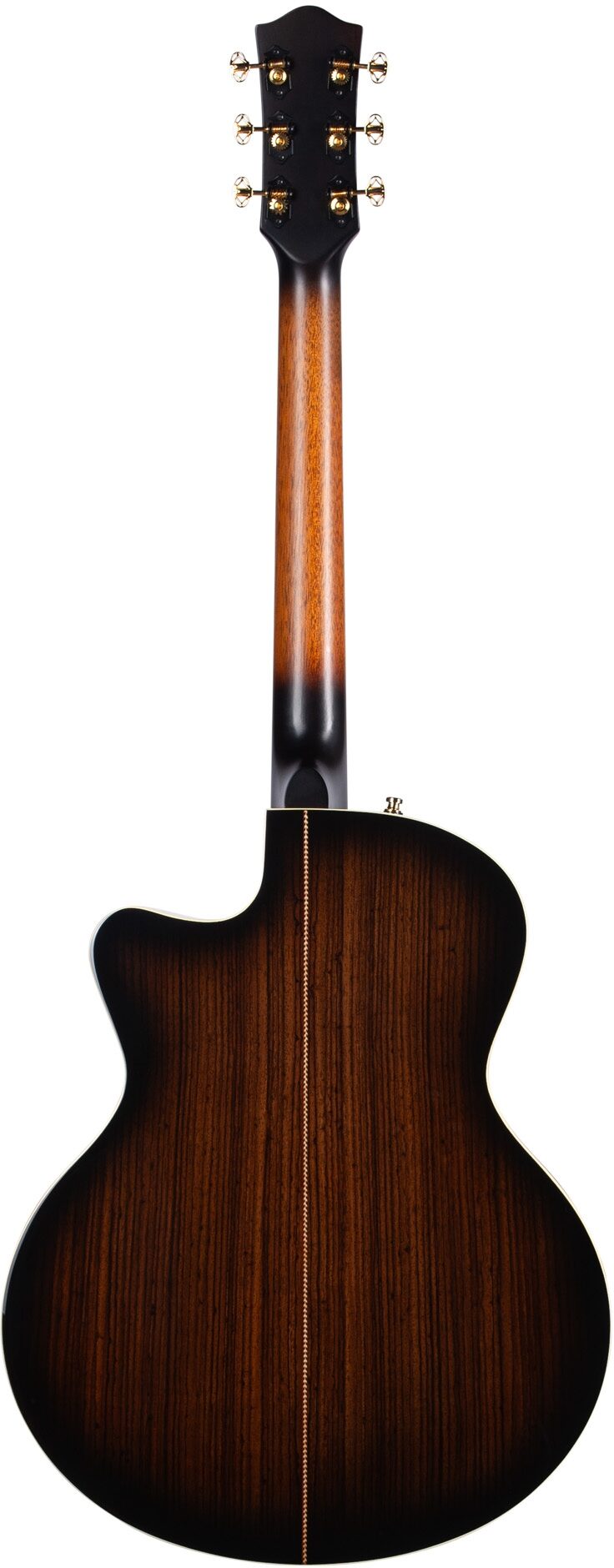 Godin Connaisseur MJ Electric Guitar with Rosewood Fingerboard (with Gig Bag), Black, Action Position Back