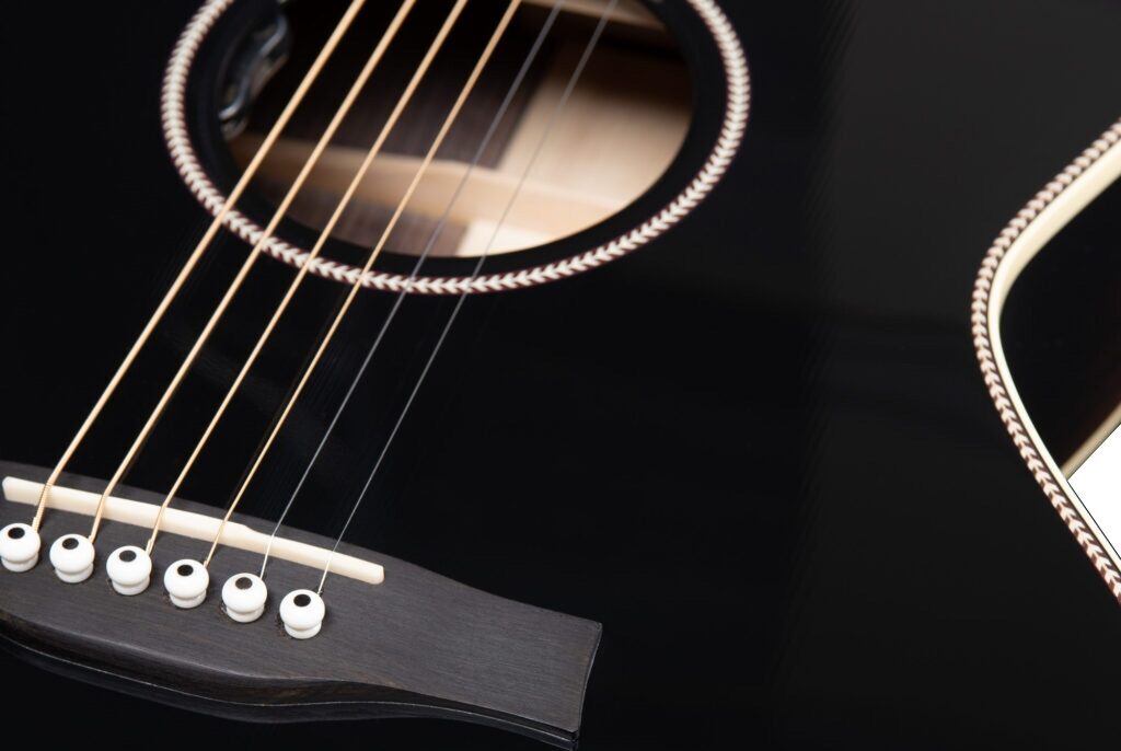 Godin Connaisseur MJ Electric Guitar with Rosewood Fingerboard (with Gig Bag), Black, Action Position Back