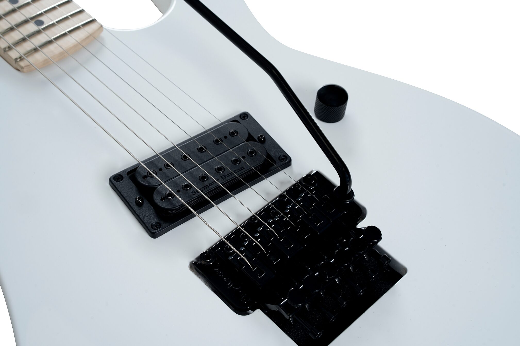 B.C. Rich GR2FRRC Gunslinger Retro II Electric Guitar, White, Action Position Back
