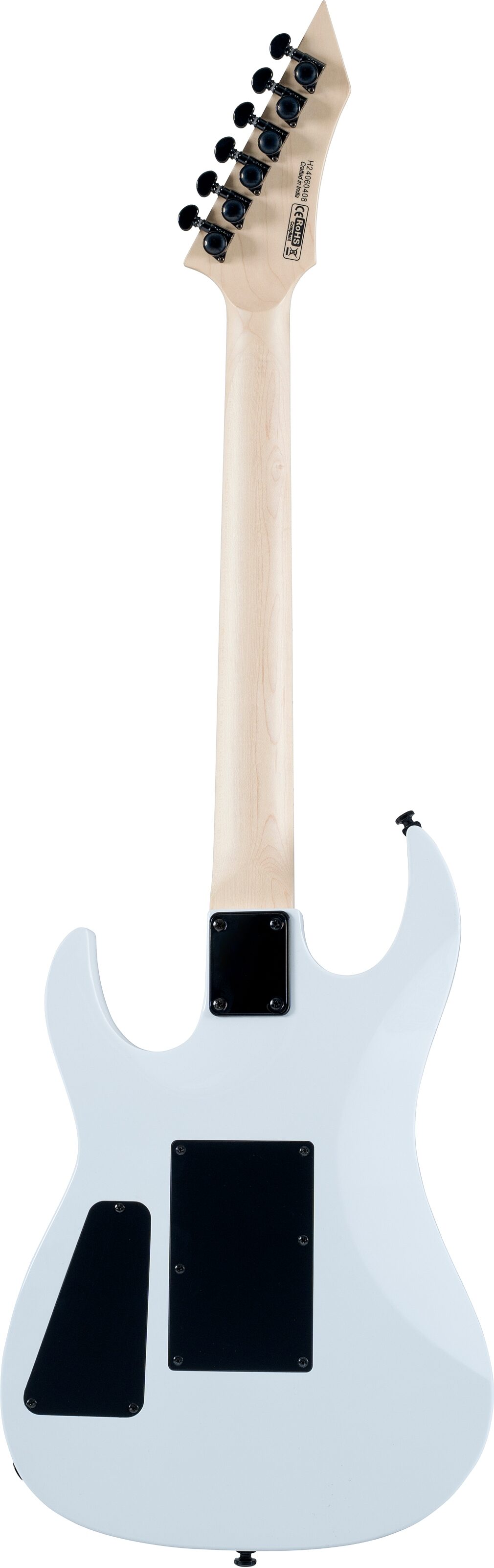 B.C. Rich GR2FRRC Gunslinger Retro II Electric Guitar, White, Action Position Back