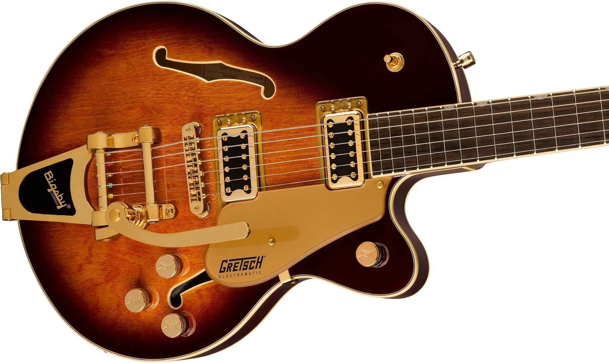 Gretsch G-5655TG Electromatic Center Block Jr Single-Cut Electric Guitar, Single Barrel Burst, Open Box (Very Good), Action Position Back