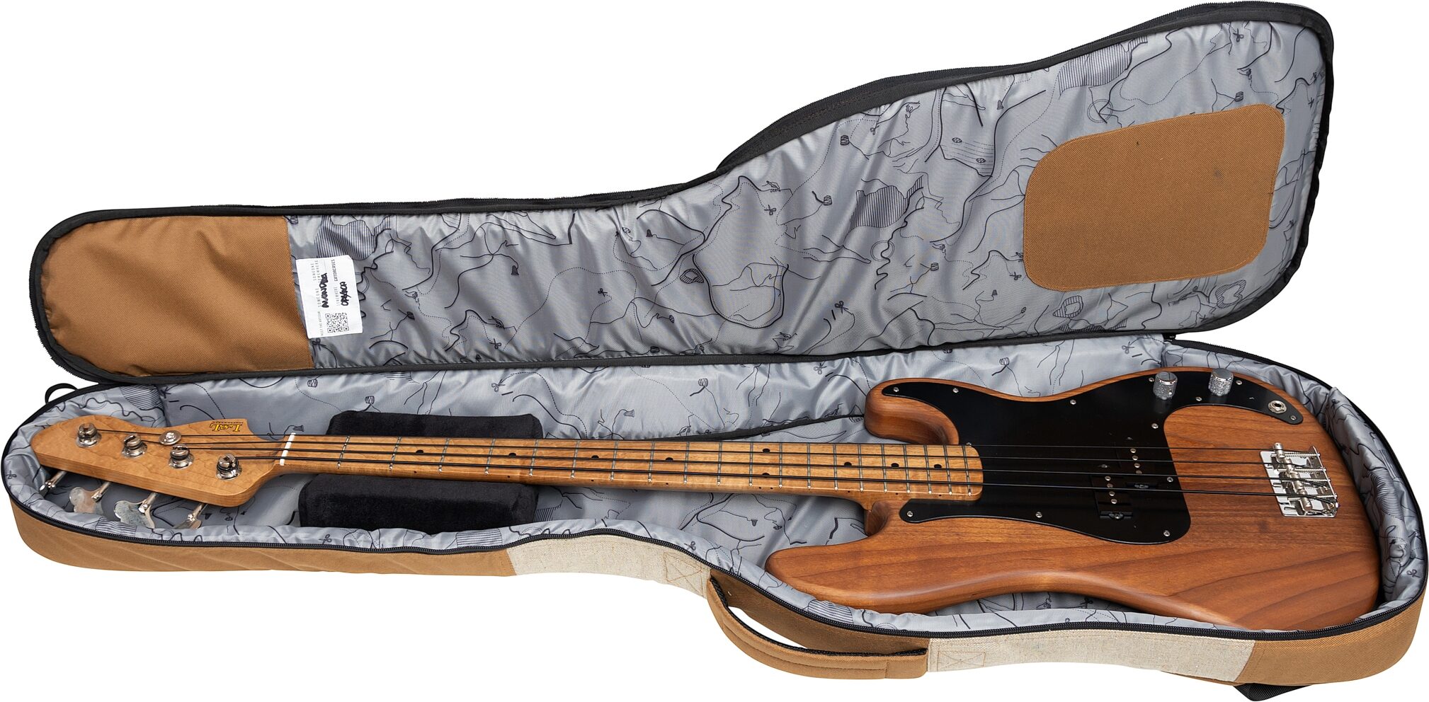 Gator Someone Somewhere Core Electric Bass Gig Bag, Malt, GSSC-BASSMLT, Action Position Back